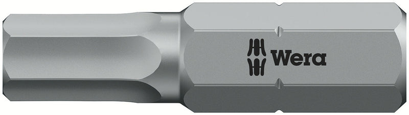 Wera 05056325001, 5.0mm Hex Key Screwdriver Bit 840/1 Z, 1/4" Hex Insert Drive, Length 1" (25mm)