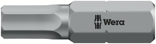 Wera 05056325001, 5.0mm Hex Key Screwdriver Bit 840/1 Z, 1/4" Hex Insert Drive, Length 1" (25mm)
