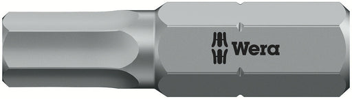 Wera 05135074001, 5/32" Hex Key Screwdriver Bit 840/1 Z, 1/4" Hex Insert Drive, Length 1" (25mm)