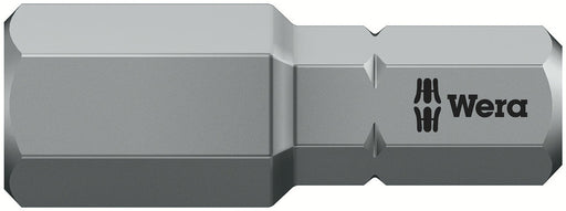 Wera 05056335001, 8.0mm Hex Key Screwdriver Bit 840/1 Z, 1/4" Hex Insert Drive, Length 1" (25mm)