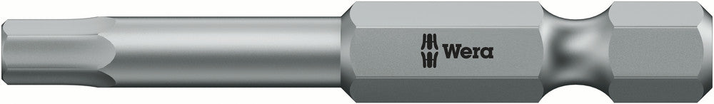 Wera 05135099001, 1/4" Hex Key Screwdriver Bit 840/4 Z, 1/4" Hex Power Drive, Length 2" (50mm)