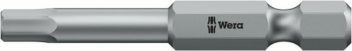 Wera 05059604001, 2.5mm Hex Key Screwdriver Bit 840/4 Z, 1/4" Hex Power Drive, Length 2" (50mm)