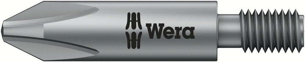 Wera 05065112001, PH2 - Phillips Screwdriver Bit 851/12, M5 Threaded Drive, Length 1.4" (35mm)