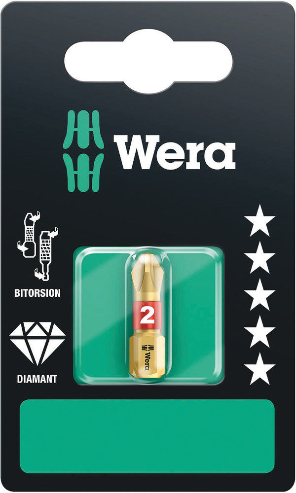 Wera 5073332001 Phillips, Diamond Coated, BiTorsion, 851/1 BDC SB