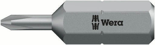 Wera 05135041001, JIS PH0 - Japanese Screwdriver Bit 851/1 J, 1/4" Hex Insert Drive, Length 1" (25mm)