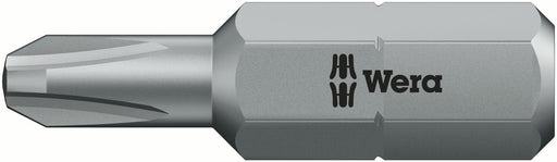 Wera 05135009001, PH2 - Phillips Screwdriver Bit 851/1 RZ, 1/4" Hex Insert Drive, Length 1" (25mm), Reduced Shaft