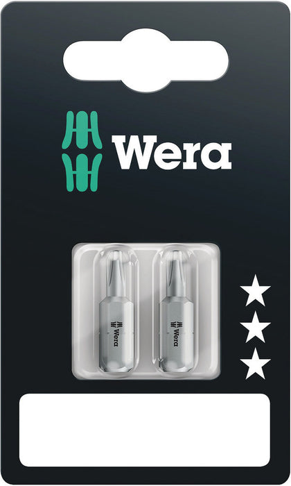 Wera Screwdriver Bit, Phillips, Reduced Shaft, 851/1 RZ SB, 2 Pack