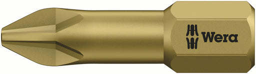 Wera 05056605001, PH1 - Phillips Screwdriver Bit 851/1 TH, 1/4" Hex Insert Drive, Length 1" (25mm), Torsion, Extra-Hard