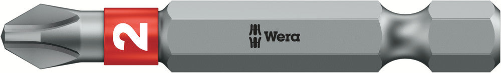 Wera 05059552001, PH2 - Phillips Screwdriver Bit 851/4 BTZ, 1/4" Hex Power Drive, Length 2" (50mm), BiTorsion