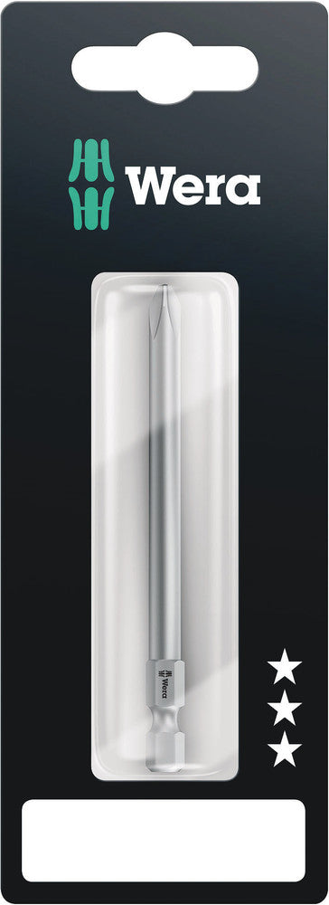 Wera 05136306001, PH2 - Phillips Screwdriver Bit 851/4 Z SB, 1/4" Hex Power Drive, Length 6" (152mm)