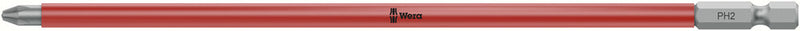 Wera 05203914001, PH2 - Phillips Screwdriver Bit 853/4 ACR, 1/4" Hex Power Drive, Length 7.9" (200mm), Magnetized