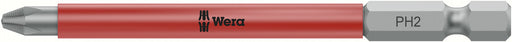 Wera 05323781001, PH2 - Phillips Screwdriver Bit 853/4 ACR, 1/4" Hex Power Drive, Length 3.5" (90mm), Magnetized