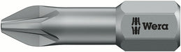 Wera 05056810001, PZ1 - Pozidriv Screwdriver Bit 855/1 TZ, 1/4" Hex Insert Drive, Length 1" (25mm), Torsion