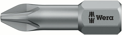 Wera 05056825001, PZ3 - Pozidriv Screwdriver Bit 855/1 TZ, 1/4" Hex Insert Drive, Length 1" (25mm), Torsion