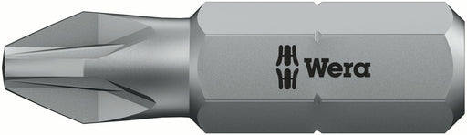 Wera 05072082001, PZ2 - Pozidriv Screwdriver Bit 855/1 Z, 1/4" Hex Insert Drive, Length 1" (25mm)