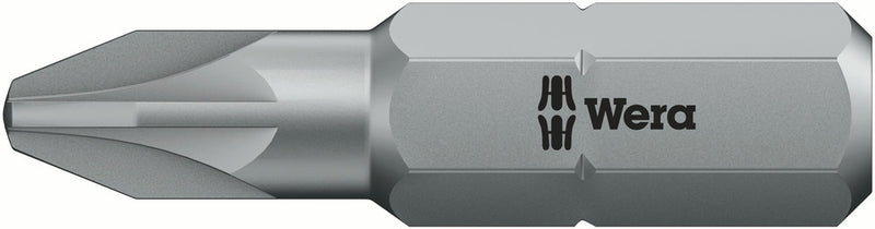 Wera 05058015001, PZ3 - Pozidriv Screwdriver Bit 855/2 Z, 5/16" Hex Insert Drive, Length 1.3" (32mm)