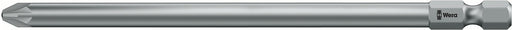 Wera 05060036001, PZ2 - Pozidriv Screwdriver Bit 855/4 Z, 1/4" Hex Power Drive, Length 5" (127mm)
