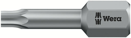 Wera 05066308001, TX 15 - Torx Key Screwdriver Bit 867/1 TZ, 1/4" Hex Insert Drive, Length 1" (25mm), Torsion