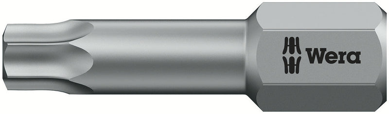 Wera 05066312001, TX 25 - Torx Key Screwdriver Bit 867/1 TZ, 1/4" Hex Insert Drive, Length 1" (25mm), Torsion