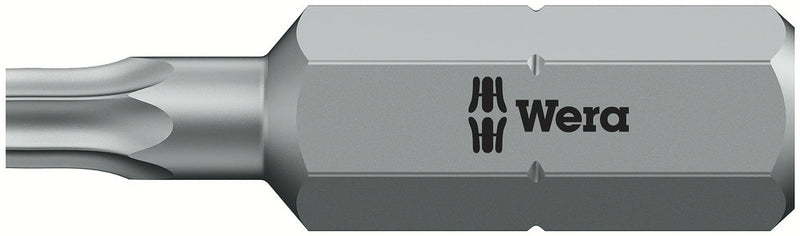 Wera 05066505001, TX 15 - Torx Key Screwdriver Bit 867/1 Z, 1/4" Hex Insert Drive, Length 1" (25mm), Tamper Resistant