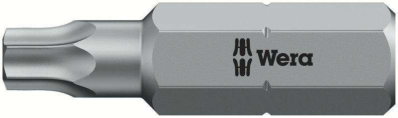 Wera 05066510001, TX 20 - Torx Key Screwdriver Bit 867/1 Z, 1/4" Hex Insert Drive, Length 1" (25mm), Tamper Resistant