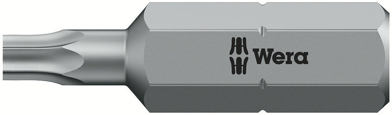 Wera 05066499001, TX 9 - Torx Key Screwdriver Bit 867/1 Z, 1/4" Hex Insert Drive, Length 1" (25mm), Tamper Resistant