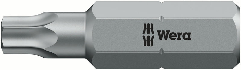 Wera 05066497001, TX 7 - Torx Key Screwdriver Bit 867/1 Z, 1/4" Hex Insert Drive, Length 1" (25mm), Tamper Resistant