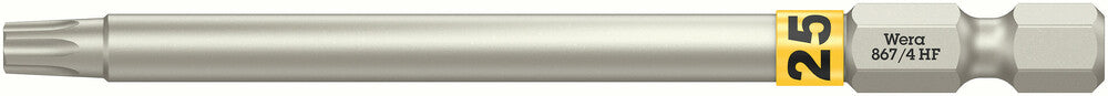 Wera 05060515001, TX 25 - Torx Key Screwdriver Bit 867/4, 1/4" Hex Power Drive, Length 3.5" (89mm)