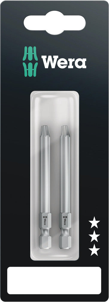 Wera 05073073001, TX 40 - Torx Key Screwdriver Bit 867/4 Z, 1/4" Hex Power Drive, Length 2.8" (70mm), Tamper Resistant