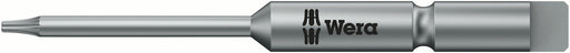 Wera 05345018001, TX 4 - Torx Key Screwdriver Bit 867/9 C, 4mm Halfmoon Drive, Length 2.5" (64mm), Hard