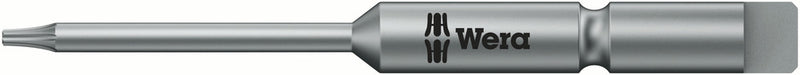 Wera 05135230001, IP1 - TorxPlus Key Screwdriver Bit 867/9 C, 4mm Halfmoon Drive, Length 1.7" (44mm), Hard