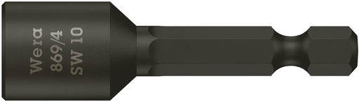 Wera 05060284001, 13mm Hex Socket Nutsetter 869/4, 1/4" Hex Power Drive, Length 2.6" (65mm), Non-Magnetic