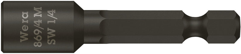 Wera 05060429001, 1/4" Hex Socket Nutsetter 869/4 M, 1/4" Hex Power Drive, Length 2" (50mm), Fixed Magnet
