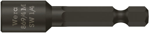 Wera 05060429001, 1/4" Hex Socket Nutsetter 869/4 M, 1/4" Hex Power Drive, Length 2" (50mm), Fixed Magnet