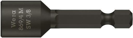 Wera 05060431001, 3/8" Hex Socket Nutsetter 869/4 M, 1/4" Hex Power Drive, Length 2" (50mm), Fixed Magnet