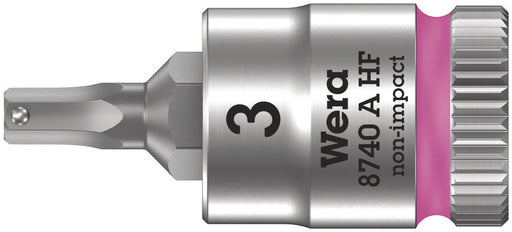 Wera 05003332001, 8740 A HF Zyklop bit socket with holding function, 1/4" drive