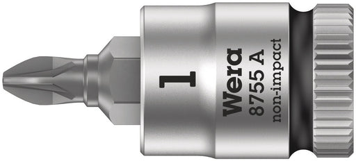 Wera 05003353001, 8755 A Pozidriv Zyklop bit socket, 1/4" drive