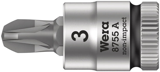 Wera 05003355001, 8755 A Pozidriv Zyklop bit socket, 1/4" drive