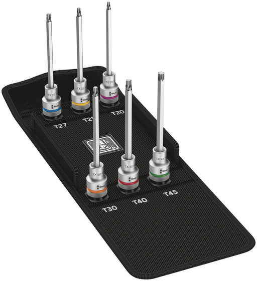 Wera 05004211001, 8767 C TORX® HF 2 Zyklop bit socket set with 1/2" drive, with holding function