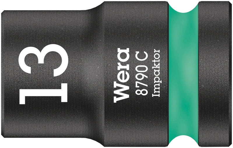 Wera 05004570001, 13mm Hex Socket, 1/2" Square Drive, Metric Hex, 6-Point, Impact Socket, 8790 C Impaktor