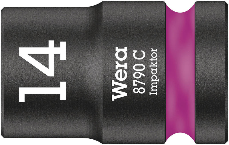 Wera 05004571001, 14mm Hex Socket, 1/2" Square Drive, Metric Hex, 6-Point, Impact Socket, 8790 C Impaktor