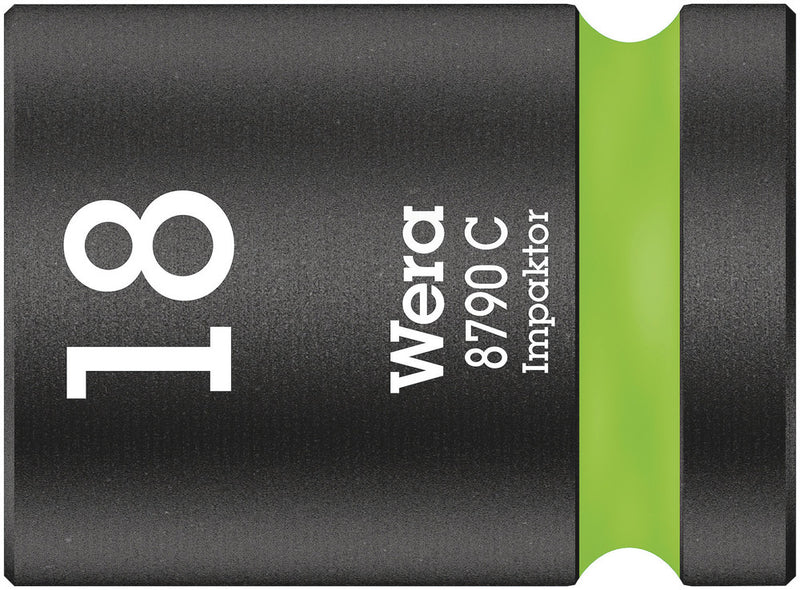 Wera 05004575001, 18mm Hex Socket, 1/2" Square Drive, Metric Hex, 6-Point, Impact Socket, 8790 C Impaktor