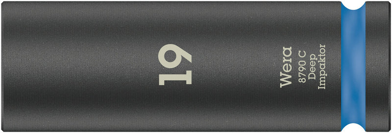 Wera 05004836001, 19mm Hex Socket, 1/2" Square Drive, Metric Hex, 6-Point, Impact Socket, 8790 C Impaktor Deep