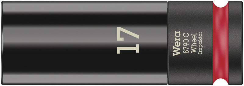 Wera 05004590001, 17mm Hex Socket, 1/2" Square Drive, Metric Hex, 6-Point, Impact Socket, 8790 C Wheel Impaktor