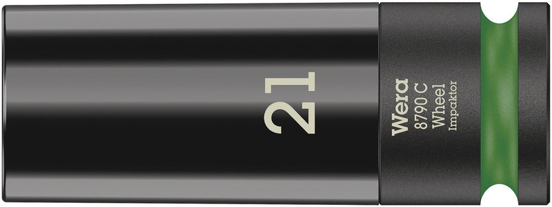 Wera 05004592001, 21mm Hex Socket, 1/2" Square Drive, Metric Hex, 6-Point, Impact Socket, 8790 C Wheel Impaktor