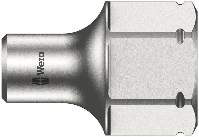 Wera 05003665001, 4mm Hex Socket, 1/4" Square Drive, Metric Hex, 6-Point, Chrome, Hand Socket, 8790 FA