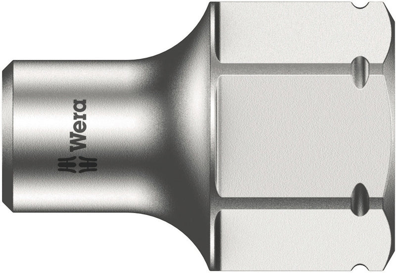 Wera 05003666001, 4.5mm Hex Socket, 1/4" Square Drive, Metric Hex, 6-Point, Chrome, Hand Socket, 8790 FA