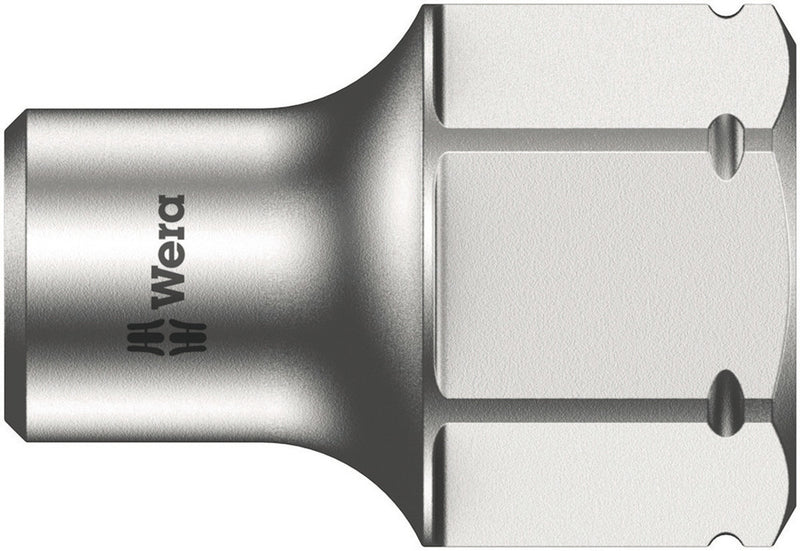 Wera 05003667001, 5mm Hex Socket, 1/4" Square Drive, Metric Hex, 6-Point, Chrome, Hand Socket, 8790 FA