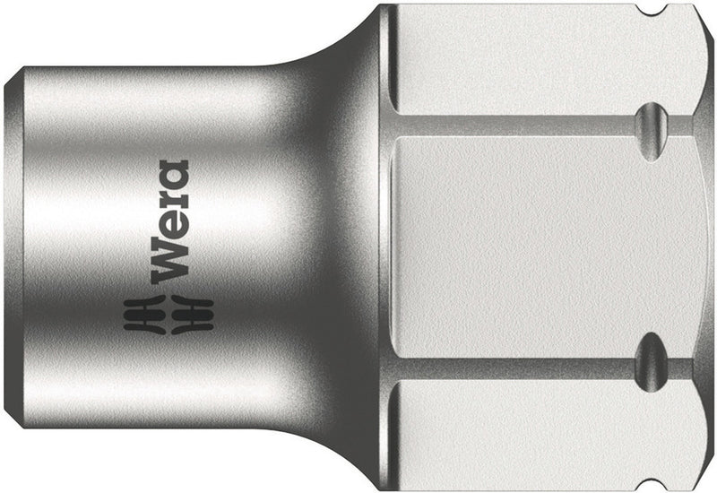 Wera 05003669001, 6mm Hex Socket, 1/4" Square Drive, Metric Hex, 6-Point, Chrome, Hand Socket, 8790 FA