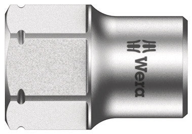 Wera 05003670001, 7mm Hex Socket, 1/4" Square Drive, Metric Hex, 6-Point, Chrome, Hand Socket, 8790 FA